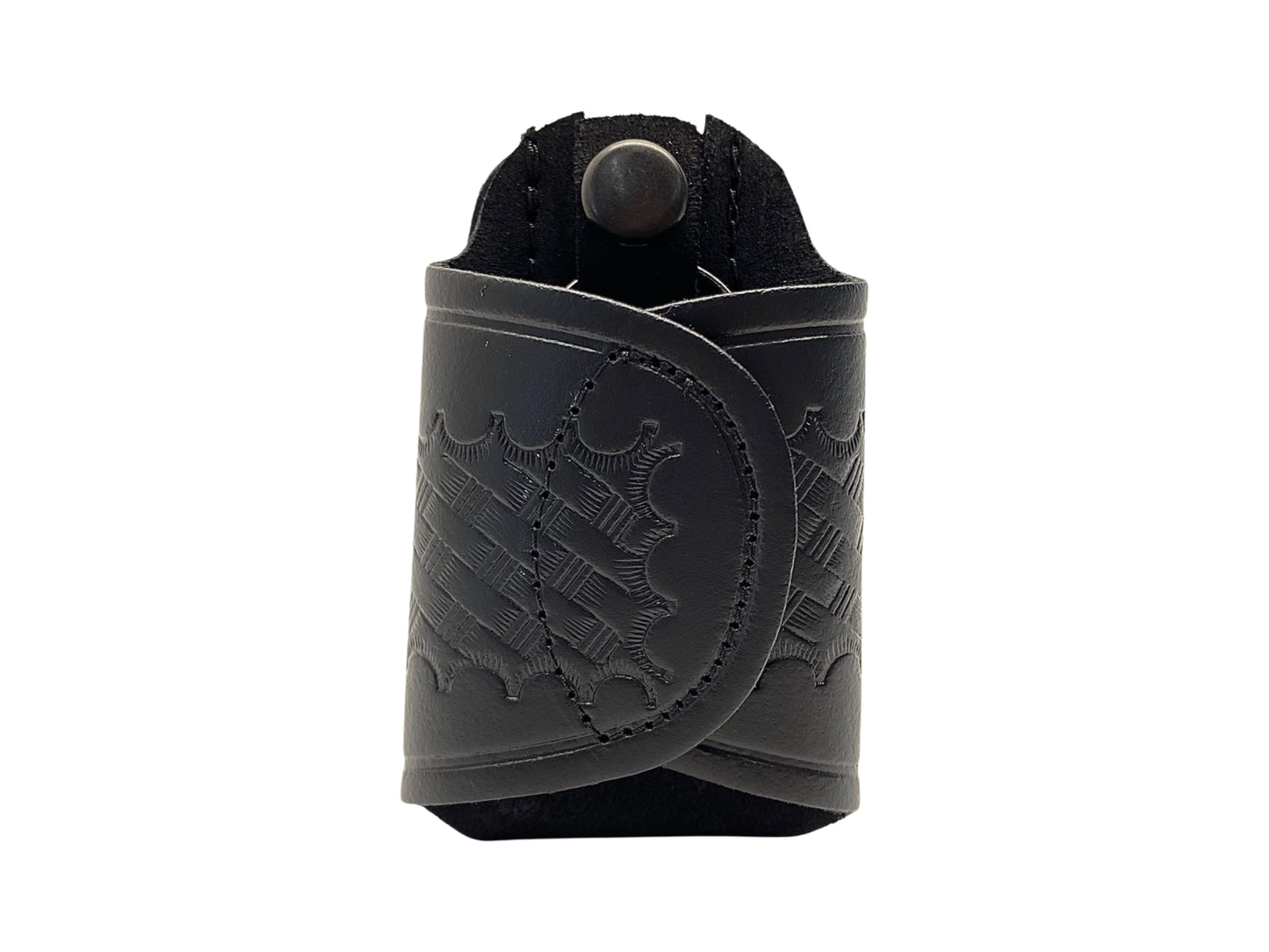 Basketweave Leather Silent Key Holder