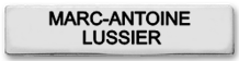 C558_2 Sliver Two Line Name Plates (VELCRO) - Richelieu-Saint-Laurent