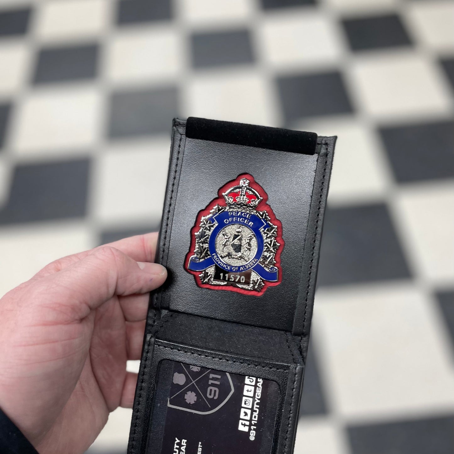 AACPO Alberta Peace Officer (NEW) Hidden Badge Wallet with Red Leatherette
