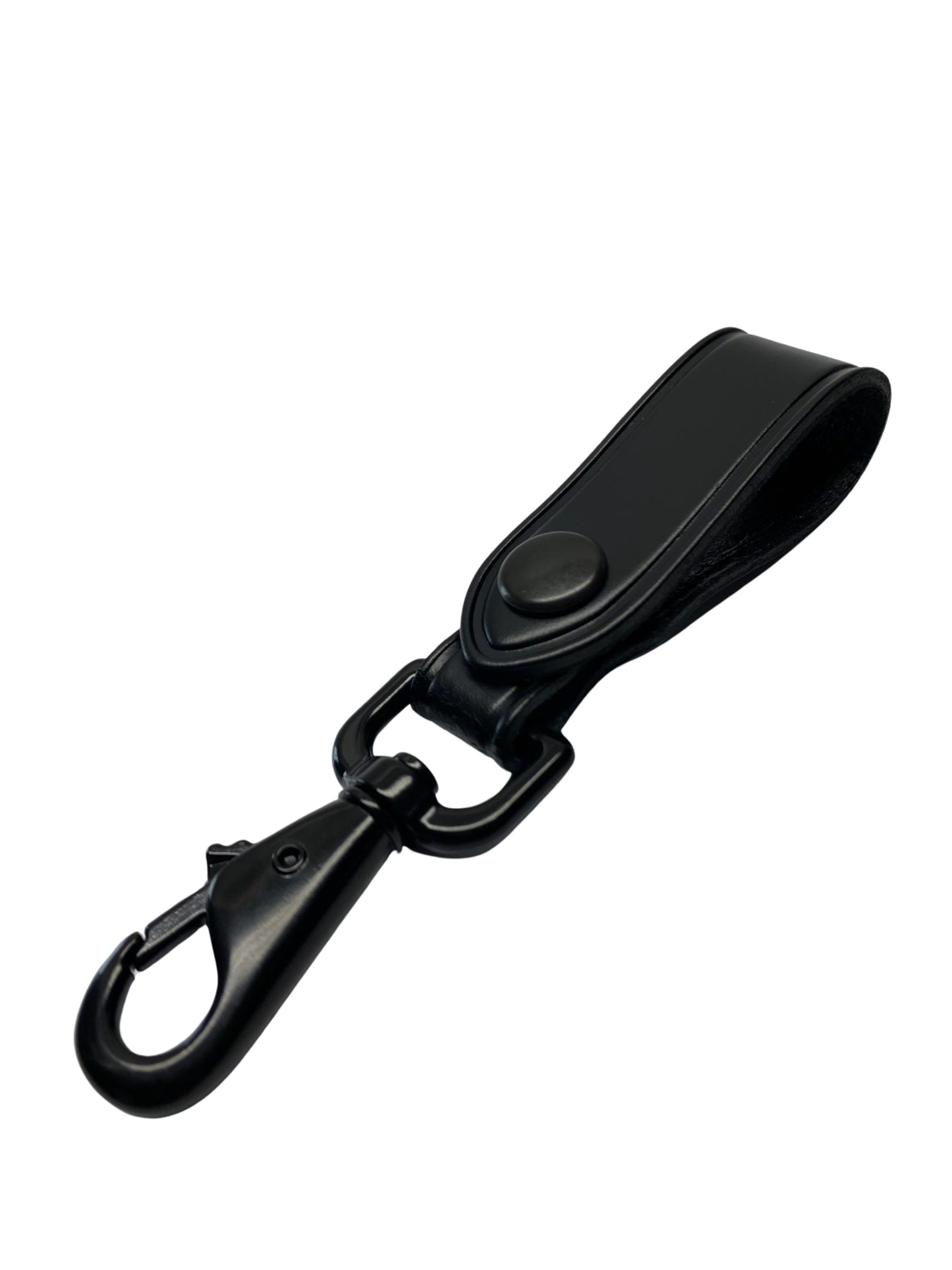 Leather Key Strap With Black Hardware