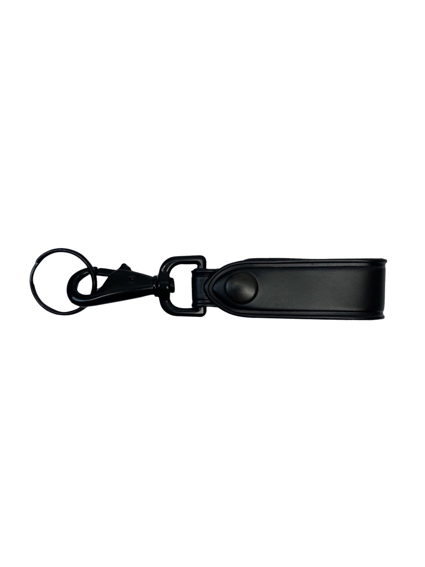 Leather Key Strap With Black Hardware