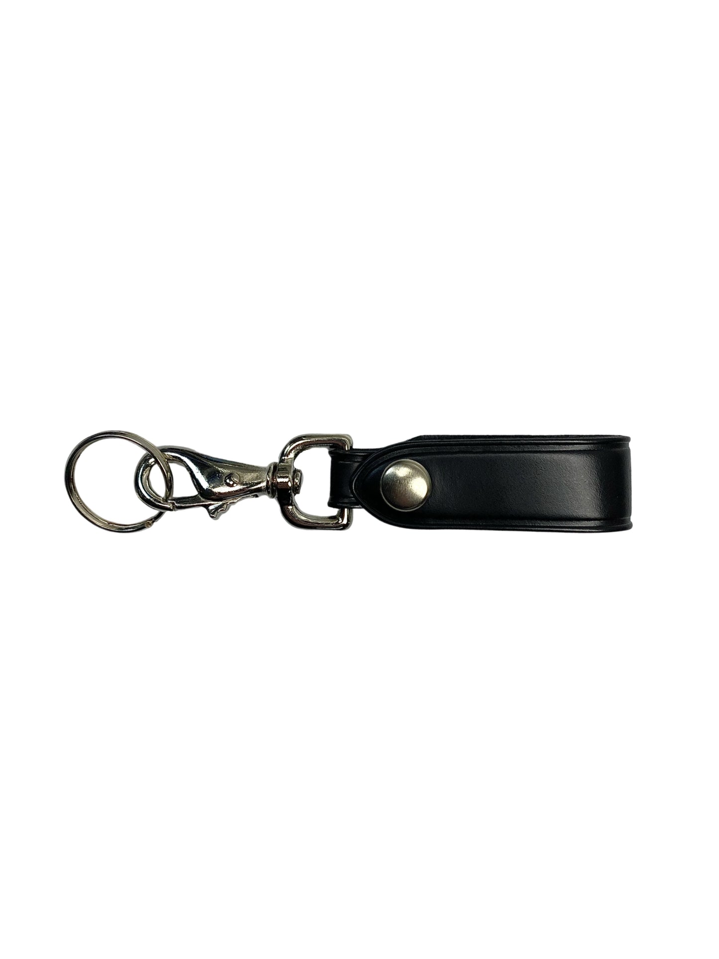 Leather Key Strap With Silver Hardware
