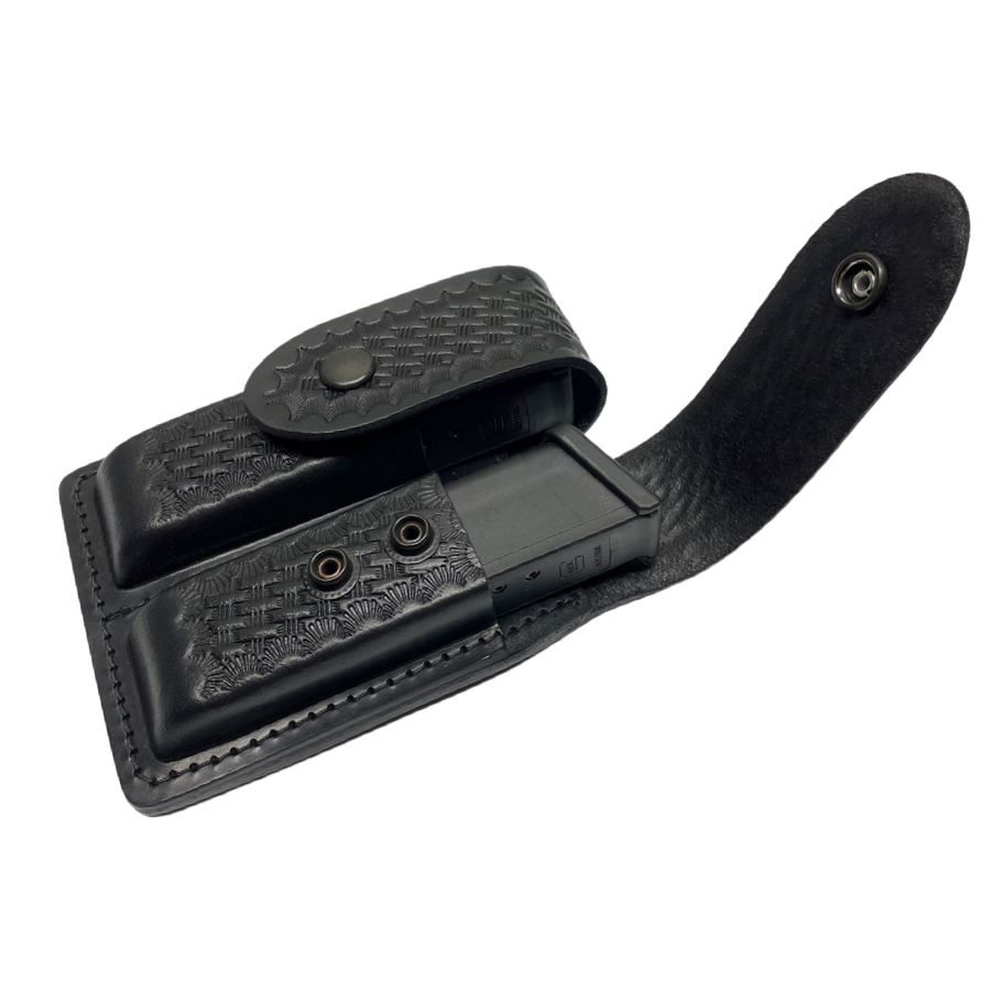 Leather Closed Top Magazine Pouch - Universal Single Stacked Mags