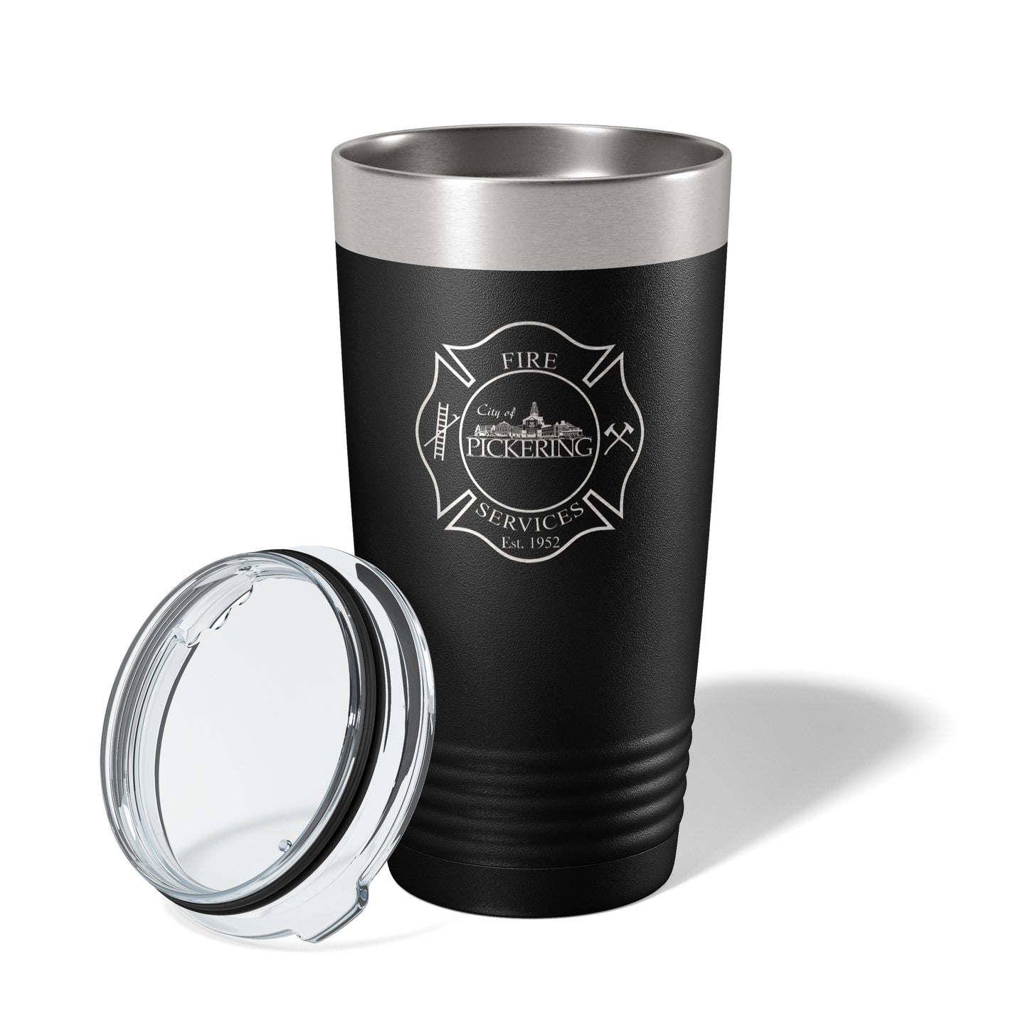 Pickering Fire Department Black Vacuum Insulated Tumbler