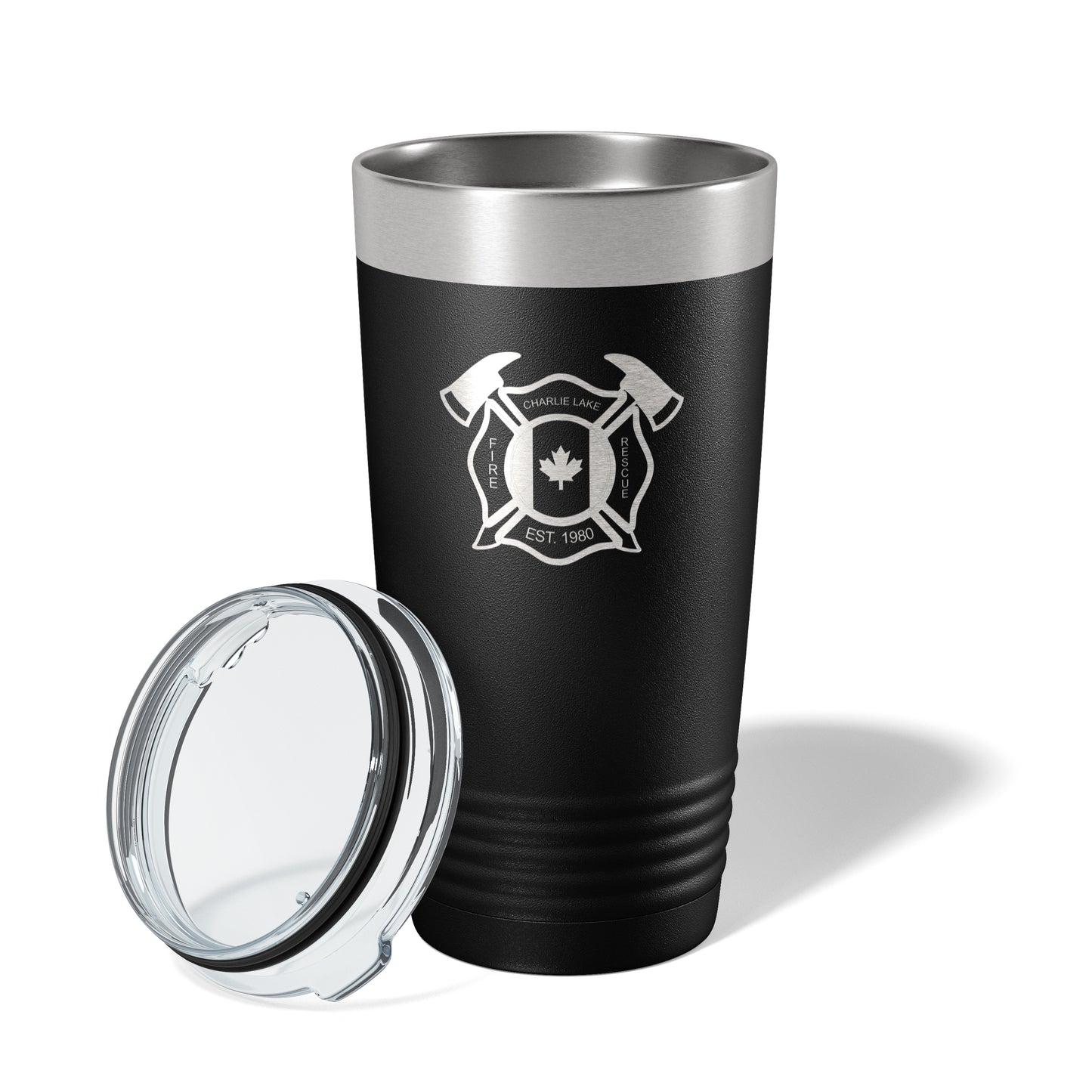 Charlie Lake Fire Rescue Black Vacuum Insulated Tumbler