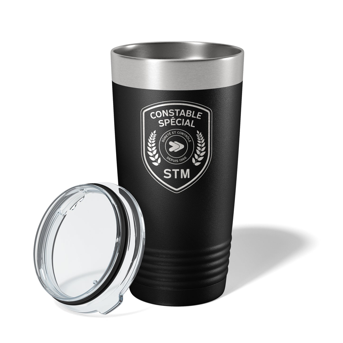 S.T.M Special Constable (Société de transport de Montréal) Black Vacuum Insulated Tumbler