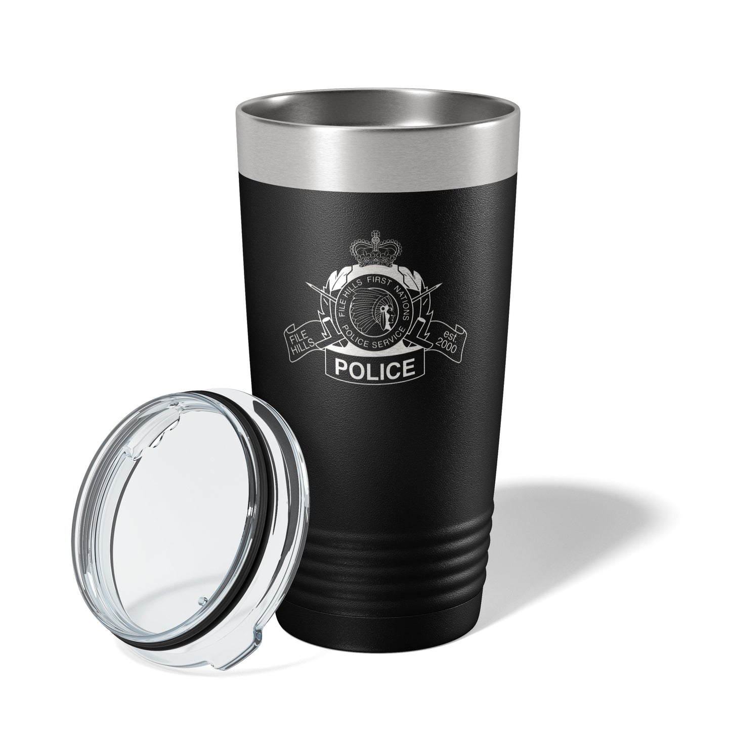 File Hills Police Black Vacuum Insulated Tumbler