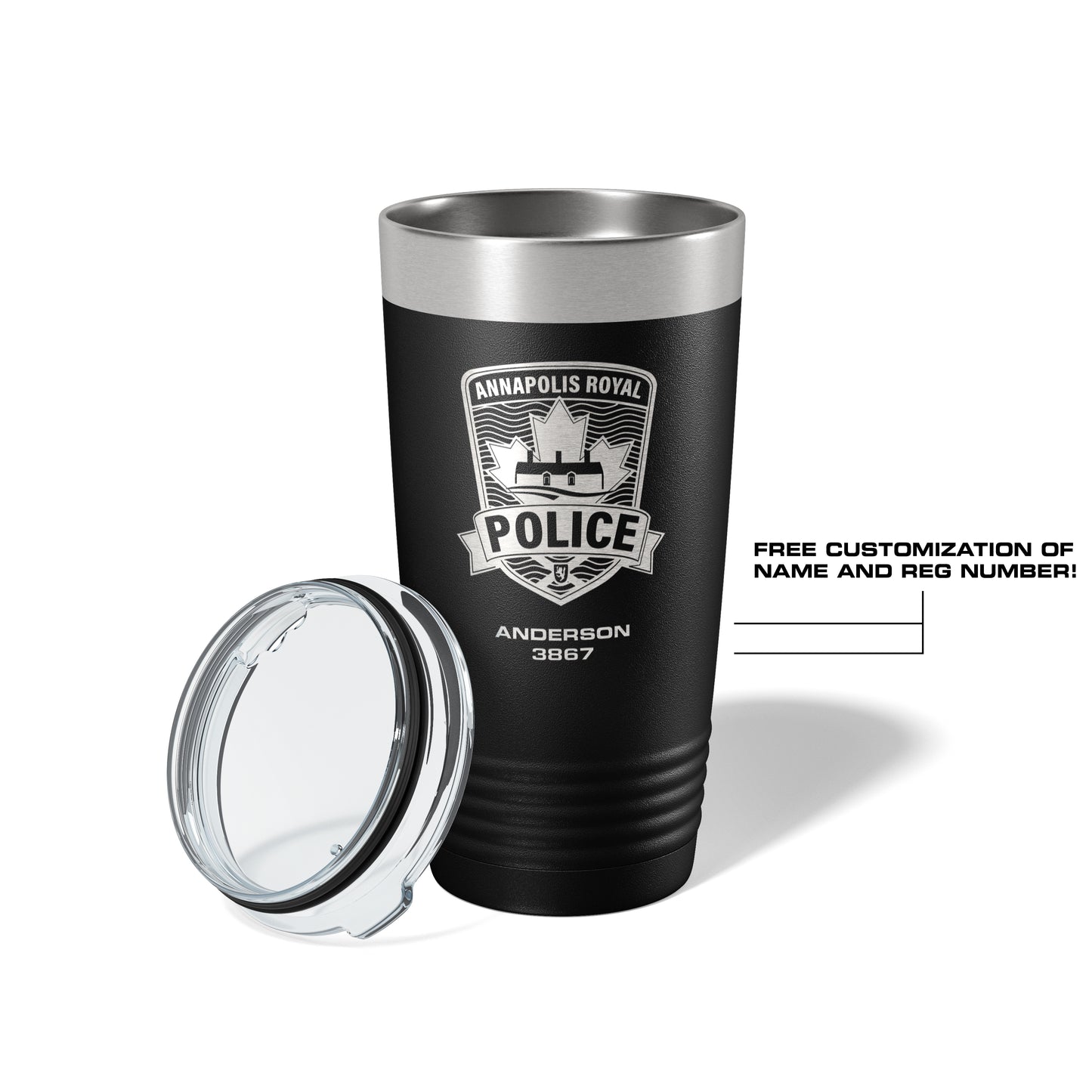 Annapolis Royal Police Black Vacuum Insulated Tumbler