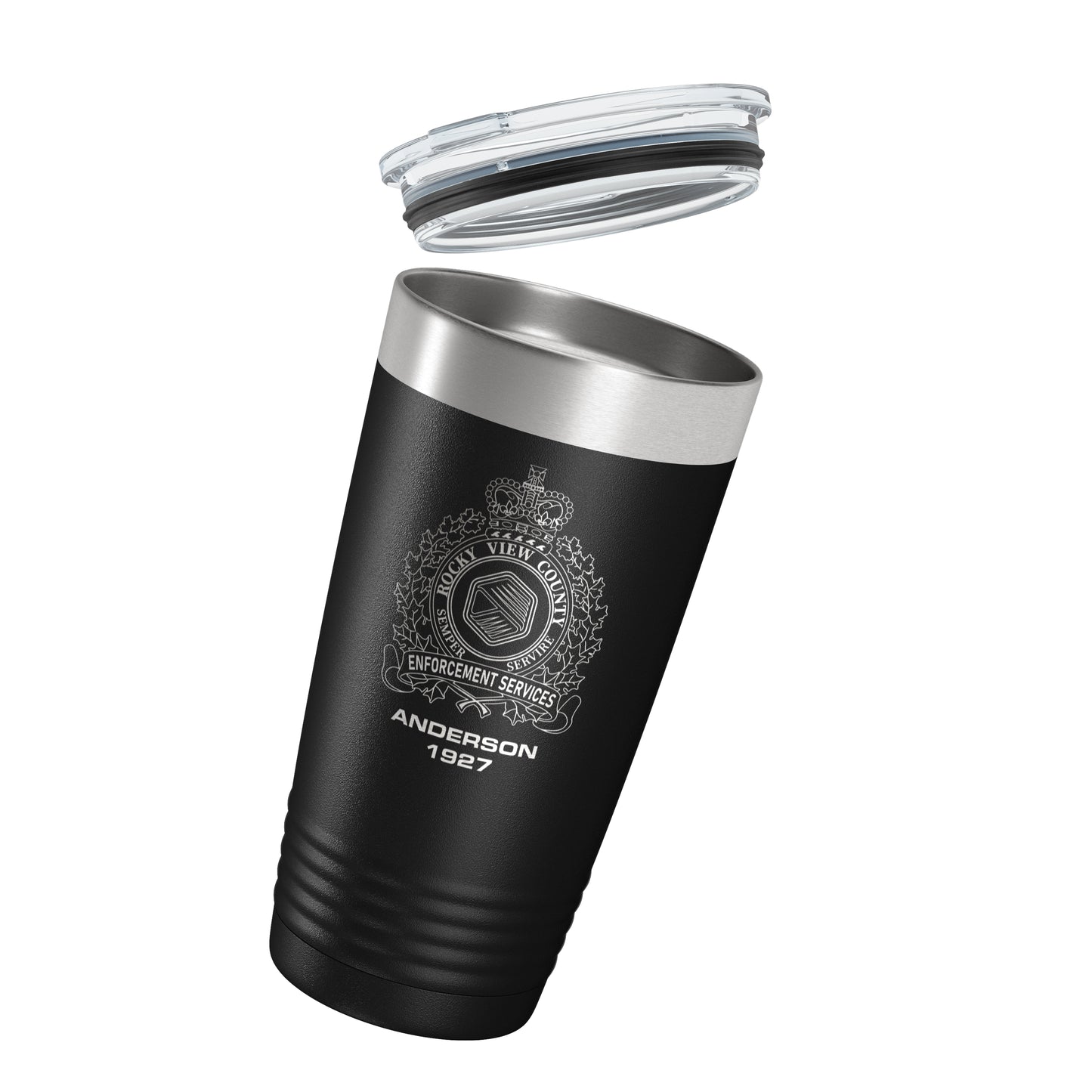 Rocky View Peace Officer Black Vacuum Insulated Tumbler