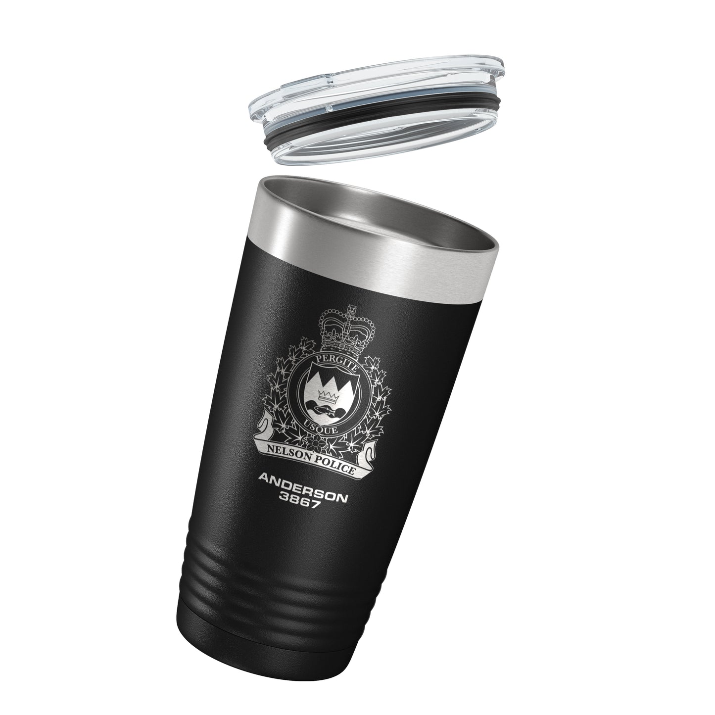 Nelson Police Black Vacuum Insulated Tumbler