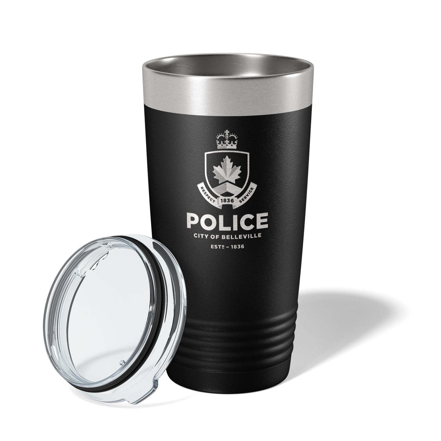 Belleville Police Service Black Vacuum Insulated Tumbler