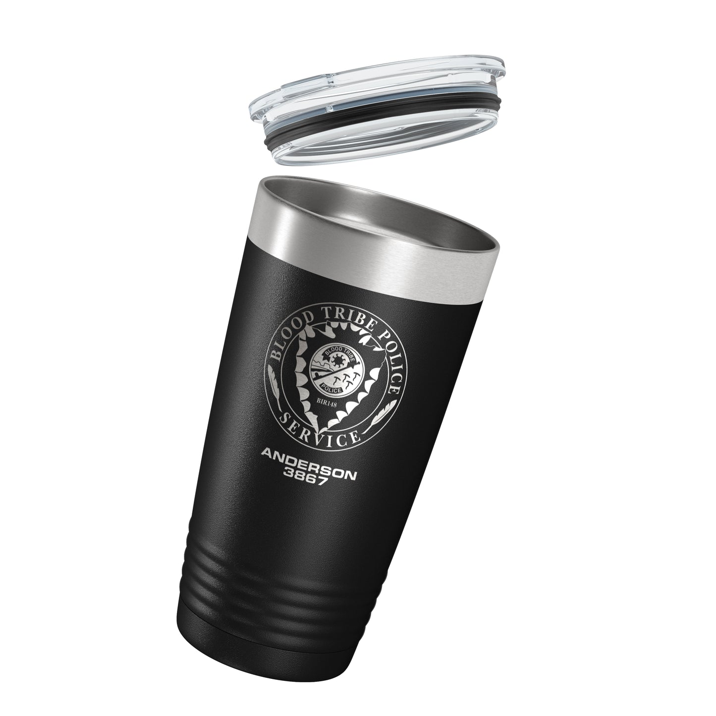Blood Tribe Police Black Vacuum Insulated Tumbler