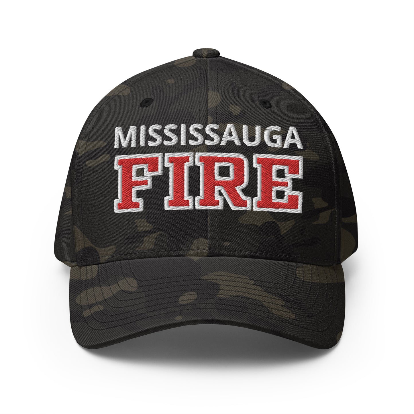 Custom Text Canadian Fire Department Flexfit Ballcap