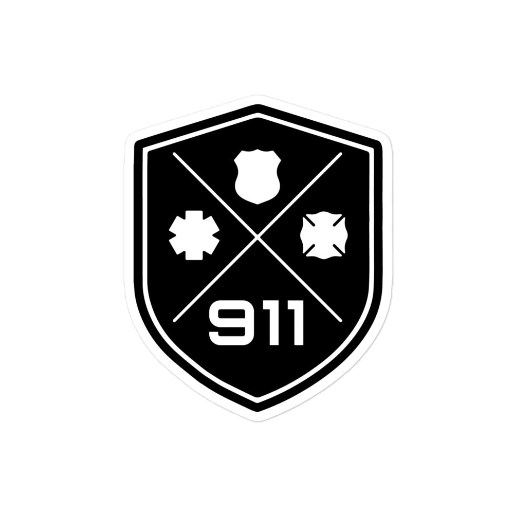 911 Duty Gear Shield Sticker