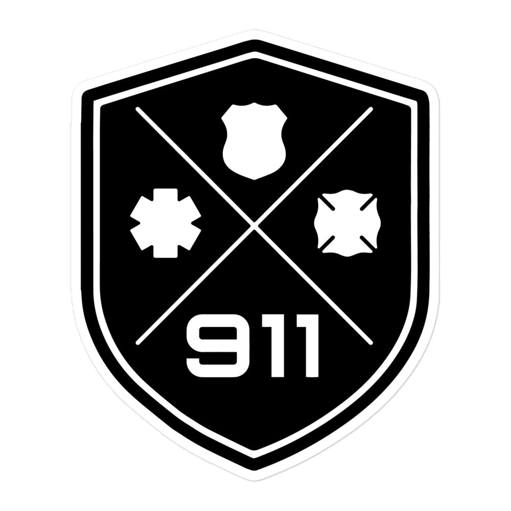 911 Duty Gear Shield Sticker