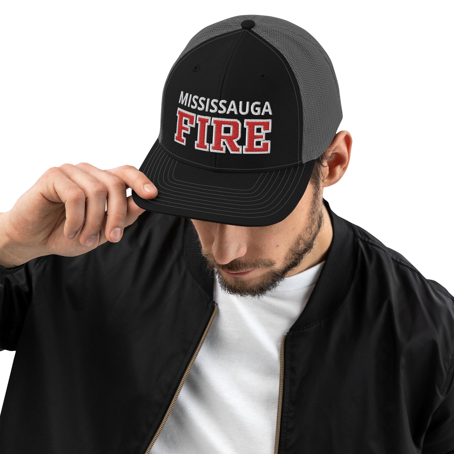 Custom Canadian Fire Department Mesh/ Trucker Hat