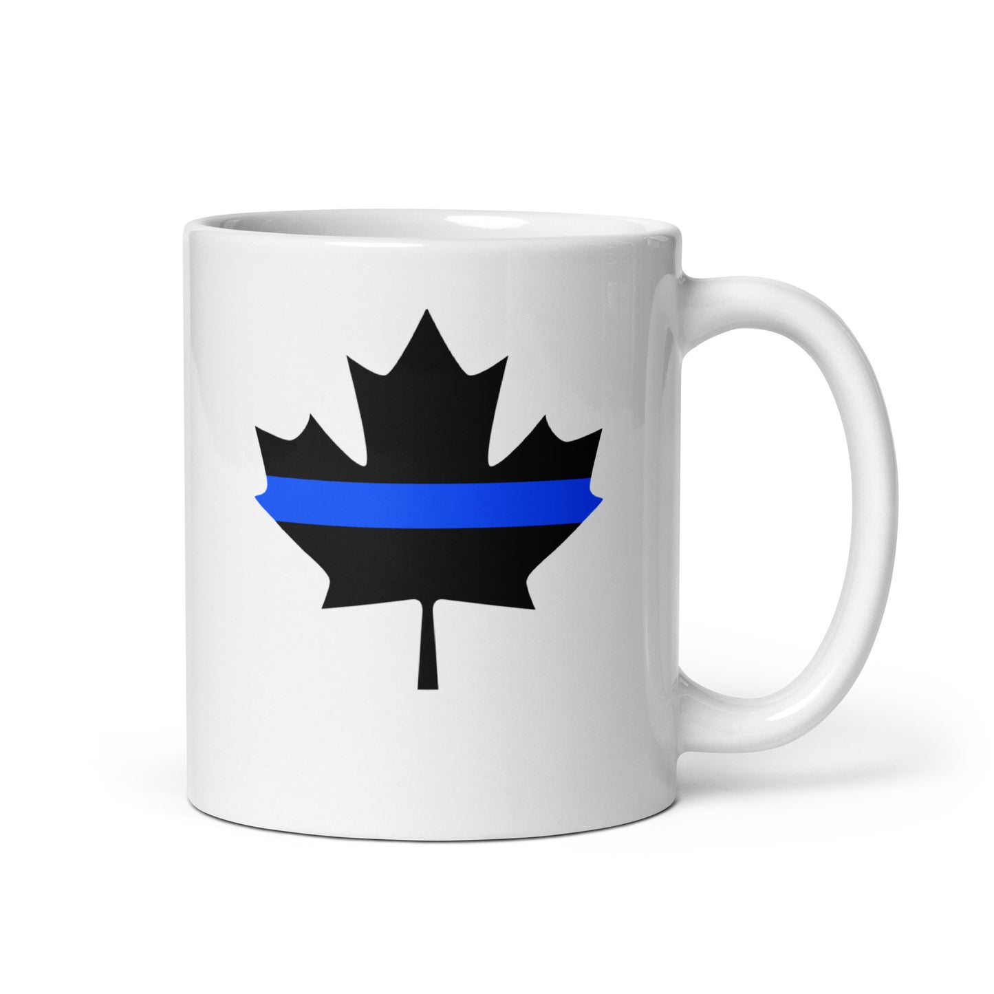 Thin Blue Line Maple Leaf Mug