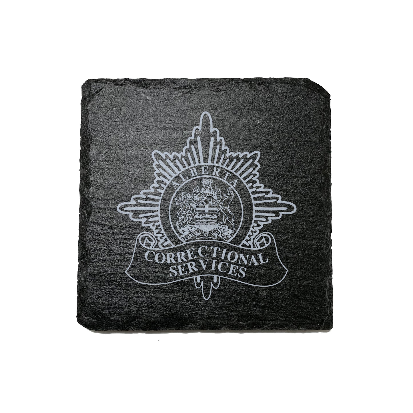 Alberta Corrections Stone Slate Coasters-911 Duty Gear-911 Duty Gear Canada