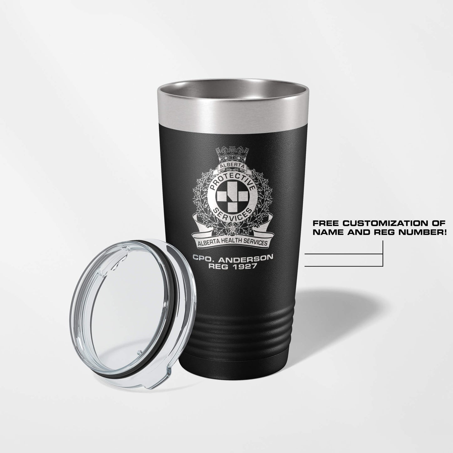 AHS Peace Officer Black Vacuum Insulated Tumbler-Polar Camel-911 Duty Gear Canada