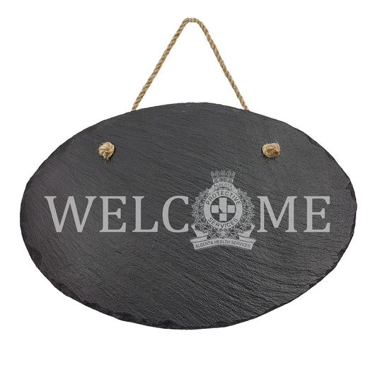 AHS Peace Officer Oval Hanging Slate Decor-911 Duty Gear Canada-911 Duty Gear Canada