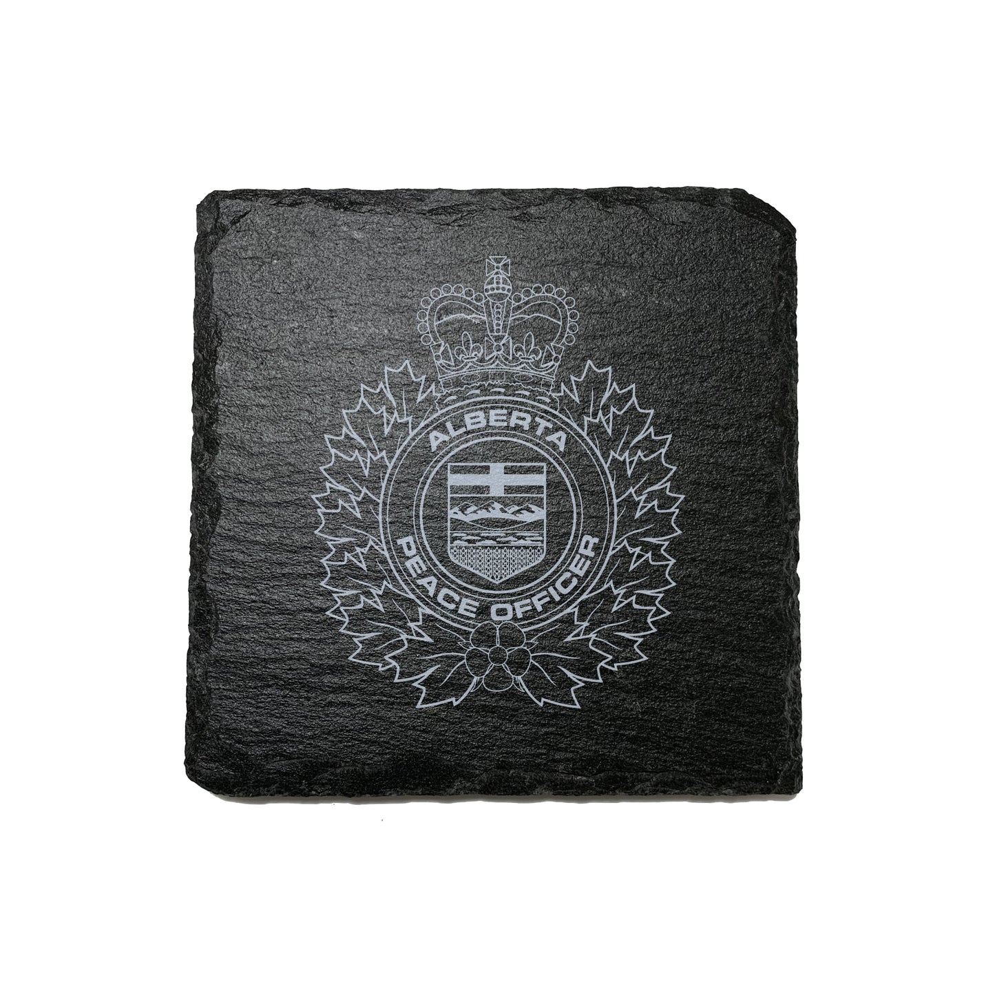 Alberta Peace Officer Stone Slate Coasters-911 Duty Gear-911 Duty Gear Canada