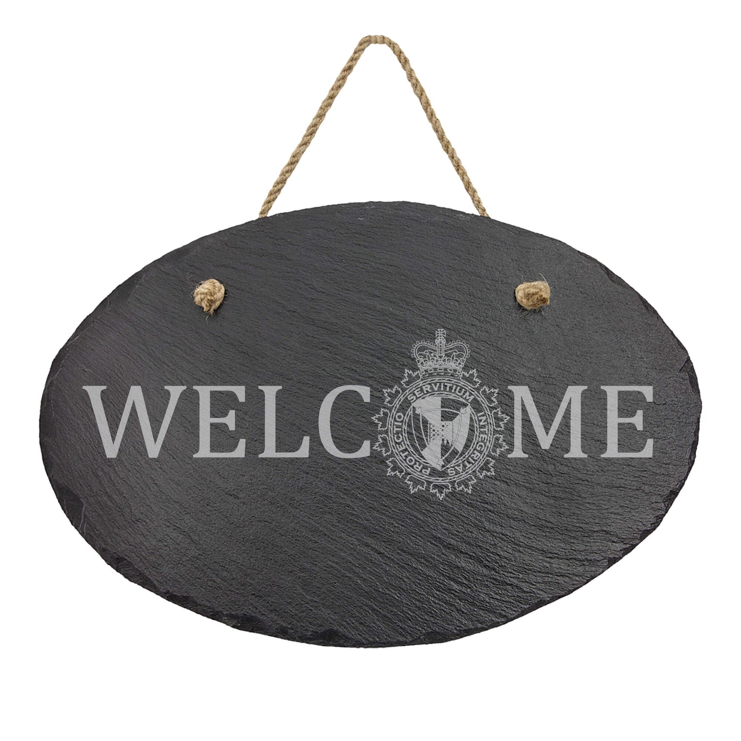 CBSA Oval Hanging Slate Decor-911 Duty Gear Canada-911 Duty Gear Canada