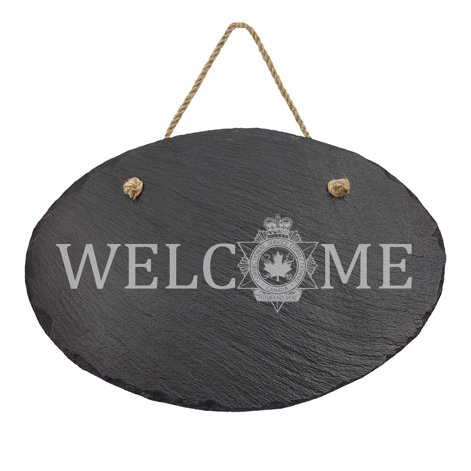 Canada Corrections Oval Hanging Slate Decor-911 Duty Gear Canada-911 Duty Gear Canada