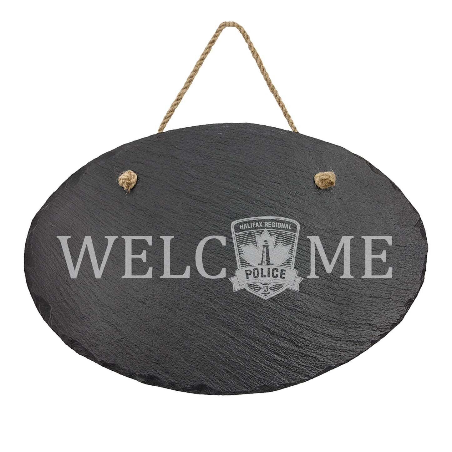 Halifax Regional Police Oval Hanging Slate Decor-911 Duty Gear Canada-911 Duty Gear Canada