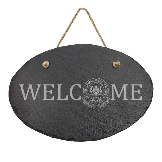 Ontario Corrections Oval Hanging Slate Decor-911 Duty Gear Canada-911 Duty Gear Canada