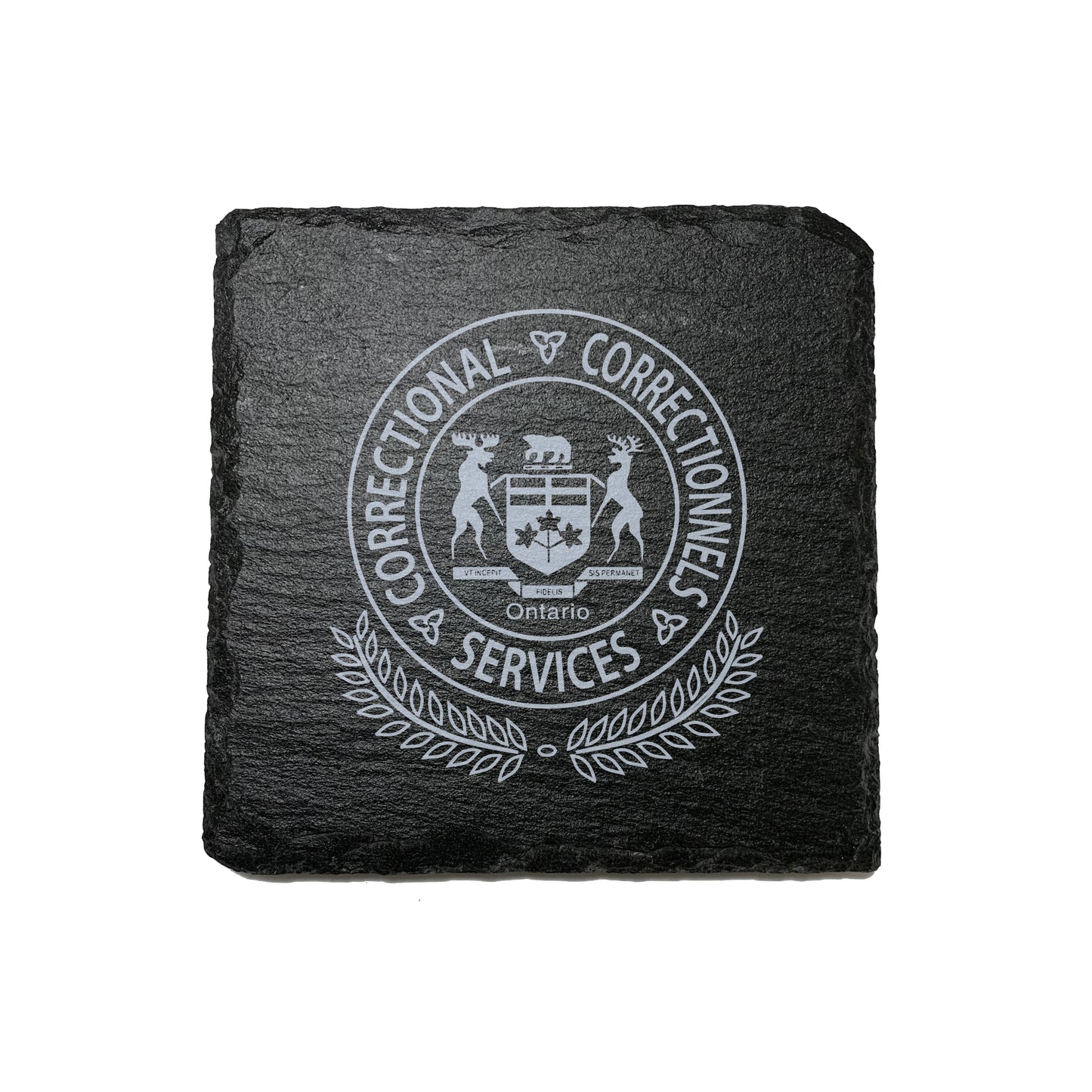Ontario Corrections Stone Slate Coasters-911 Duty Gear-911 Duty Gear Canada