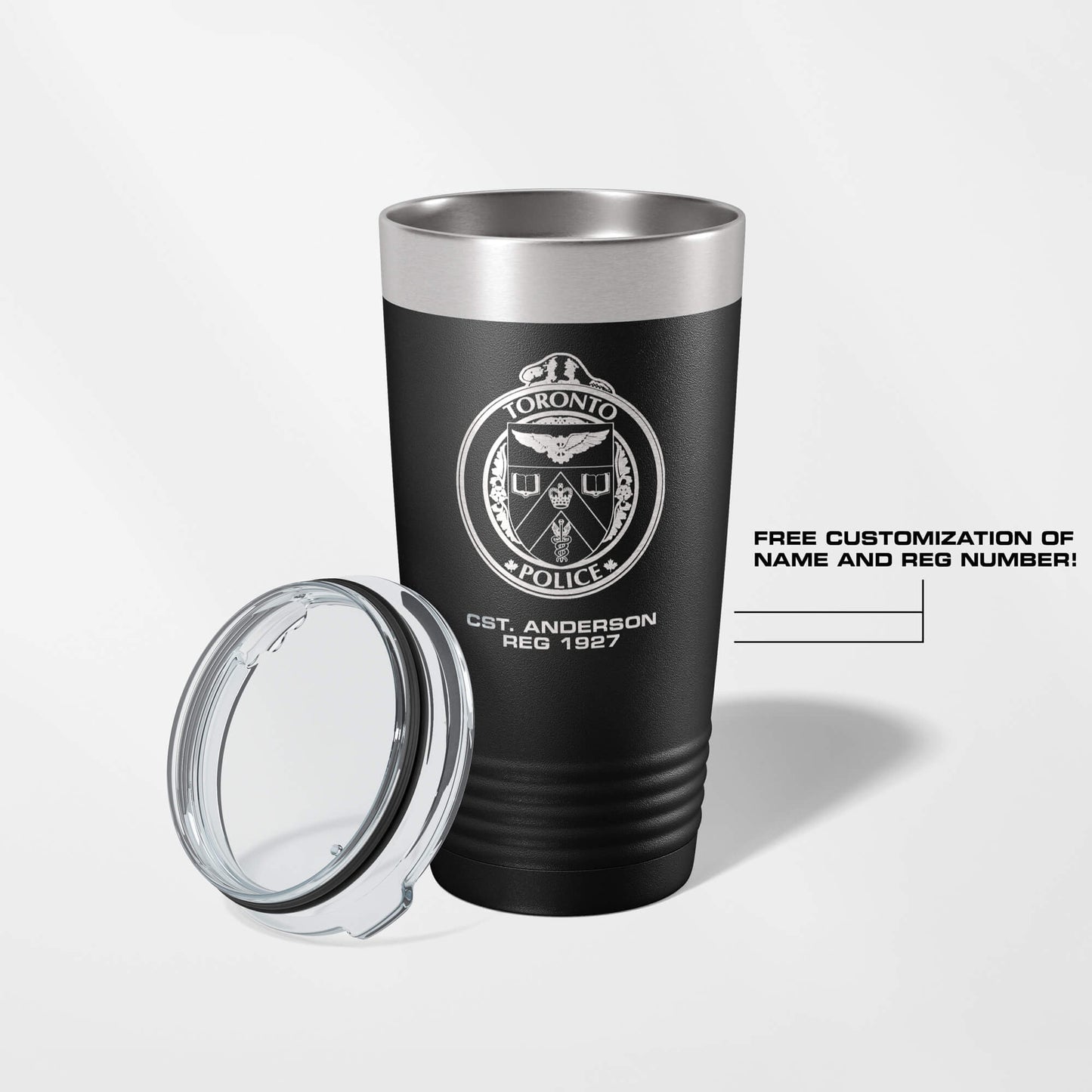 Toronto Police Black Vacuum Insulated Tumbler-Polar Camel-911 Duty Gear Canada