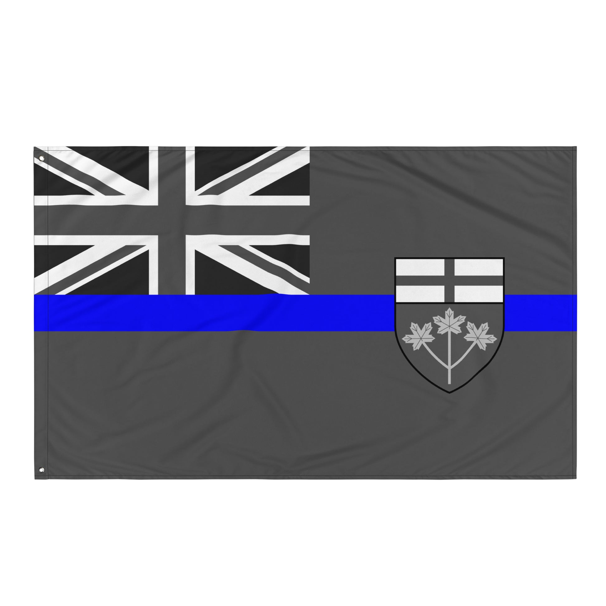 Subdued Ontario Thin Blue Line Canada Wall Flag-911 Duty Gear Canada-911 Duty Gear Canada