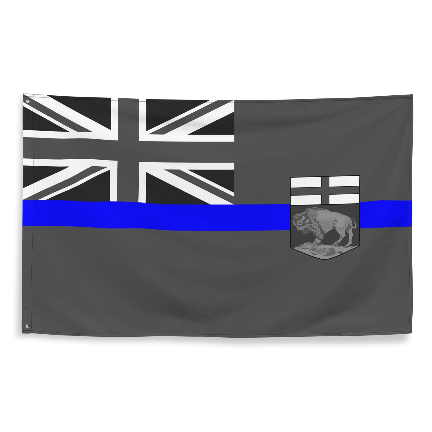 Subdued Manitoba Thin Blue Line Canada Wall Flag-911 Duty Gear Canada-911 Duty Gear Canada