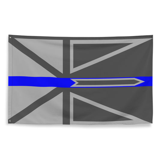 Subdued Newfoundland and Labrador Thin Blue Line Canada Wall Flag-911 Duty Gear Canada-911 Duty Gear Canada