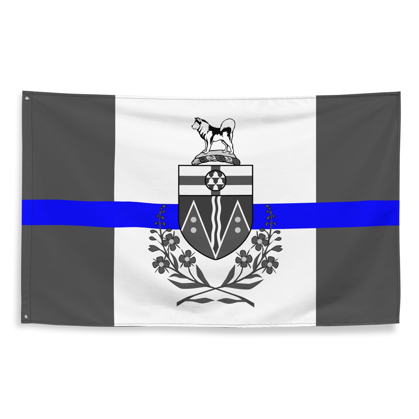 Subdued Yukon Thin Blue Line Canada Wall Flag-911 Duty Gear Canada-911 Duty Gear Canada