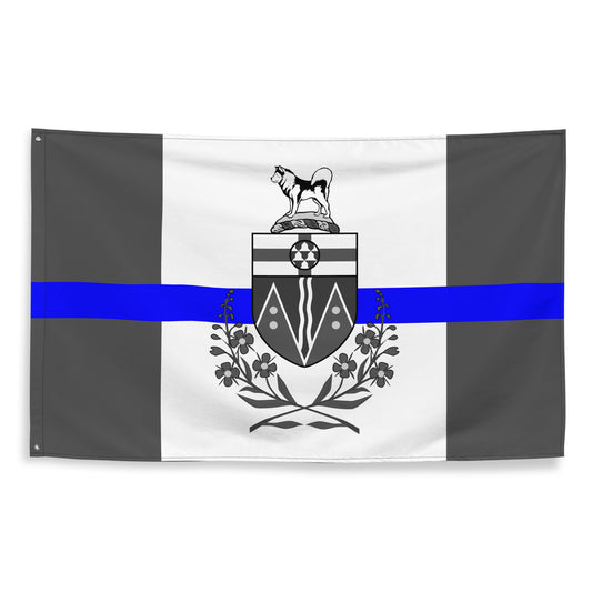 Subdued Yukon Thin Blue Line Canada Wall Flag-911 Duty Gear Canada-911 Duty Gear Canada
