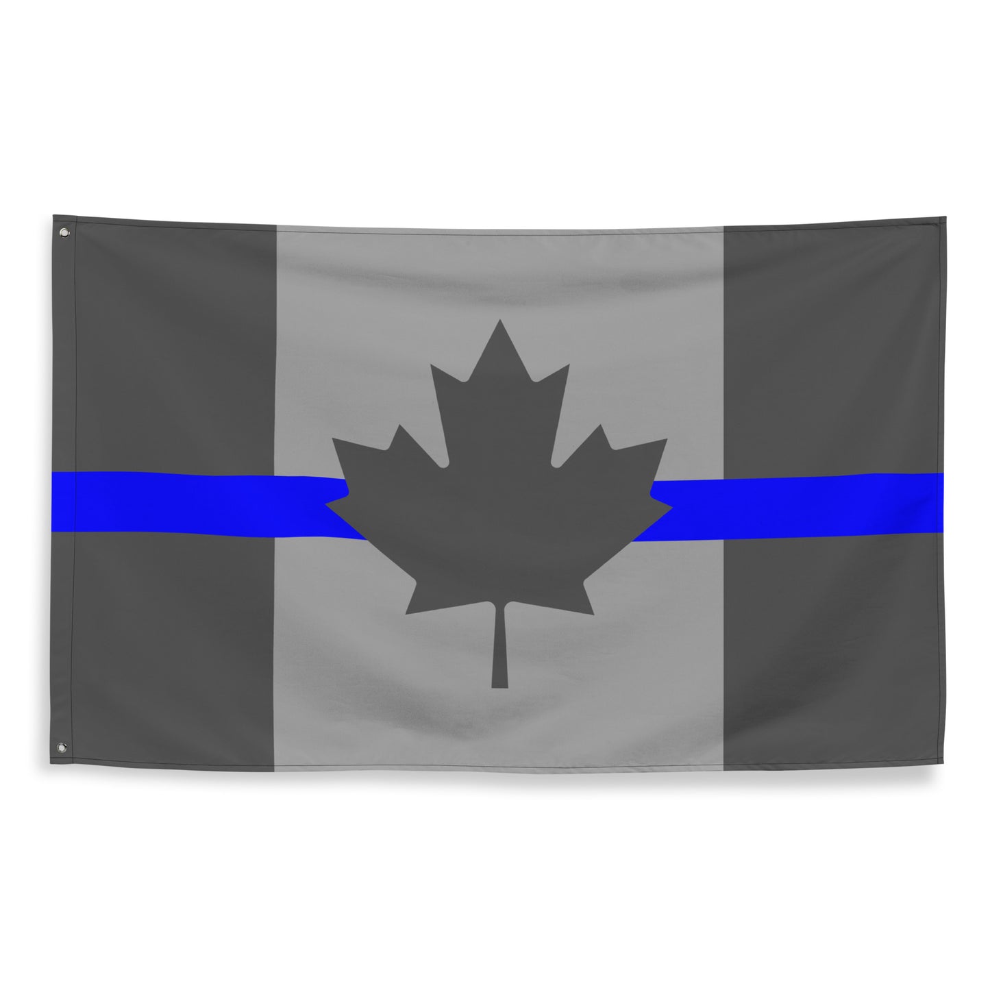 Subdued Thin Blue Line Canada Wall Flag-911 Duty Gear Canada-911 Duty Gear Canada