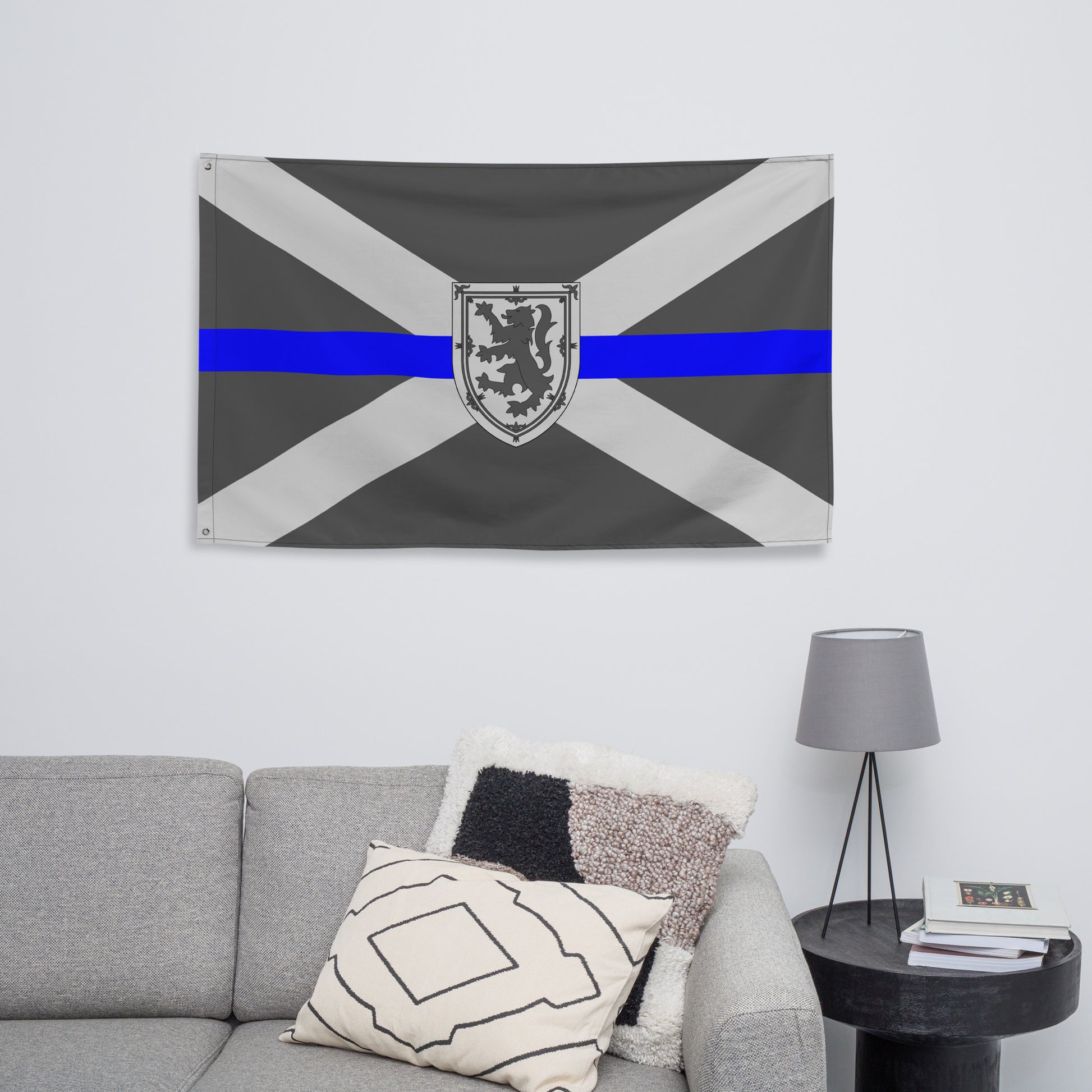 Subdued Nova Scotia Thin Blue Line Canada Wall Flag-911 Duty Gear Canada-911 Duty Gear Canada