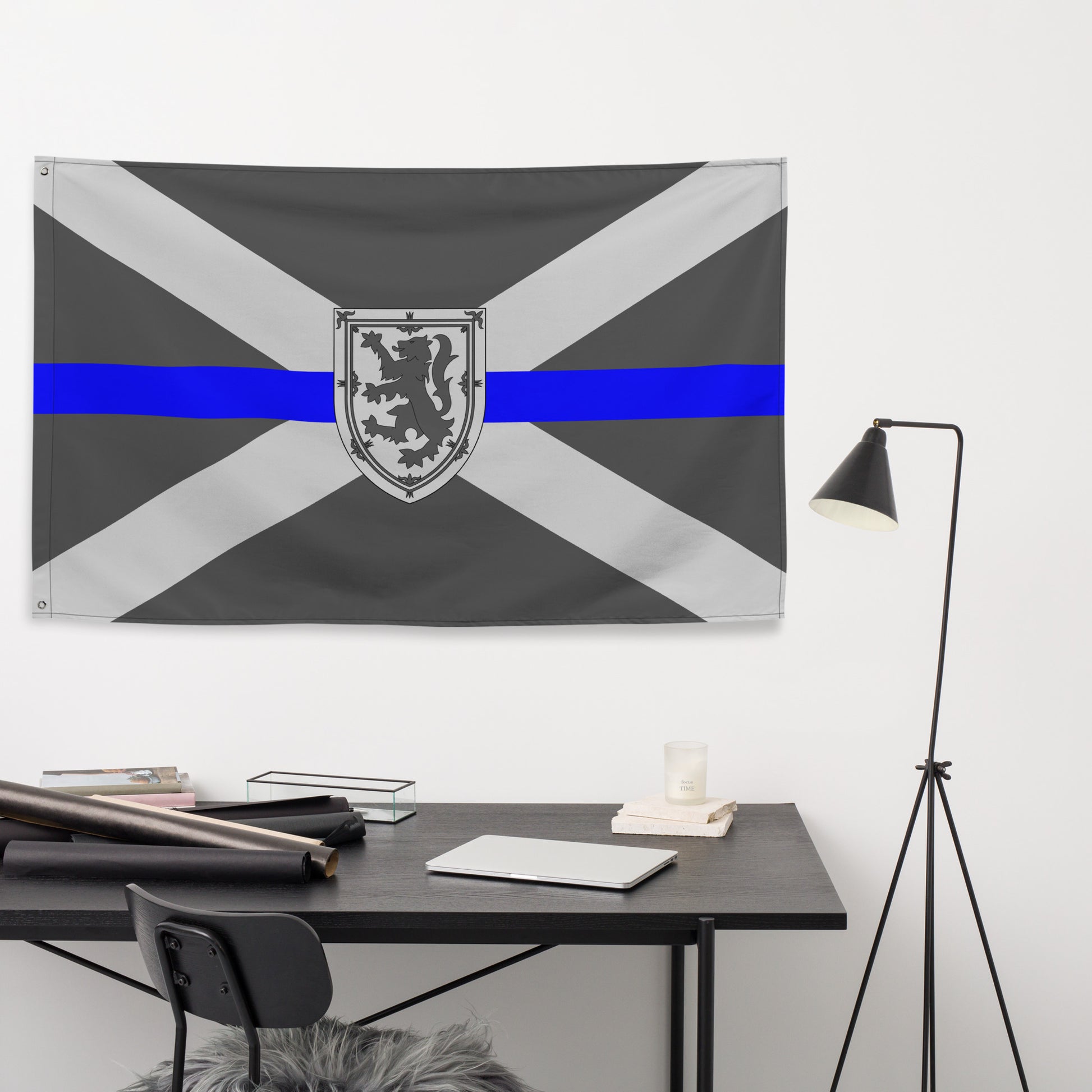 Subdued Nova Scotia Thin Blue Line Canada Wall Flag-911 Duty Gear Canada-911 Duty Gear Canada