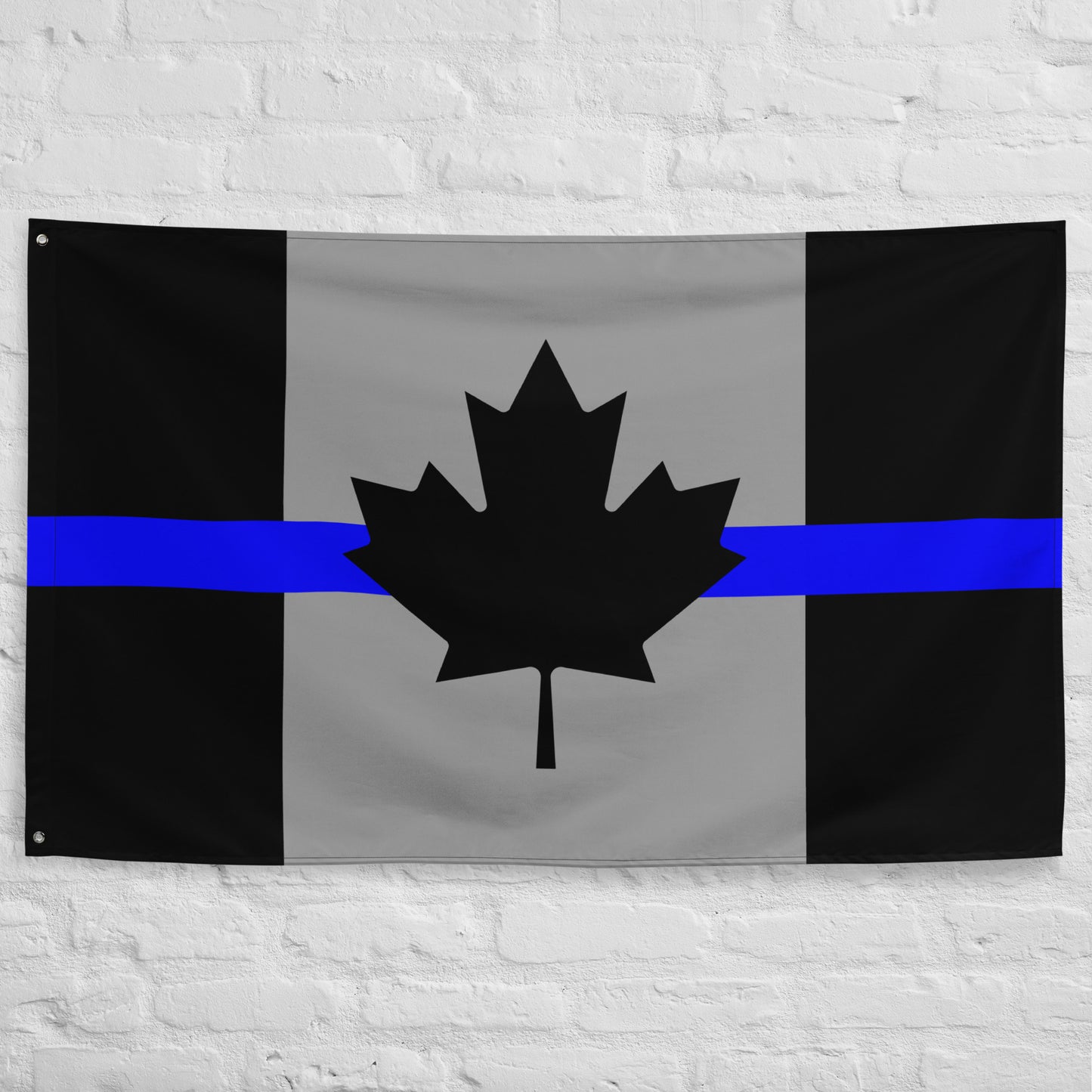 Thin Blue Line Canada Maple Leaf Wall Flag-911 Duty Gear Canada-911 Duty Gear Canada