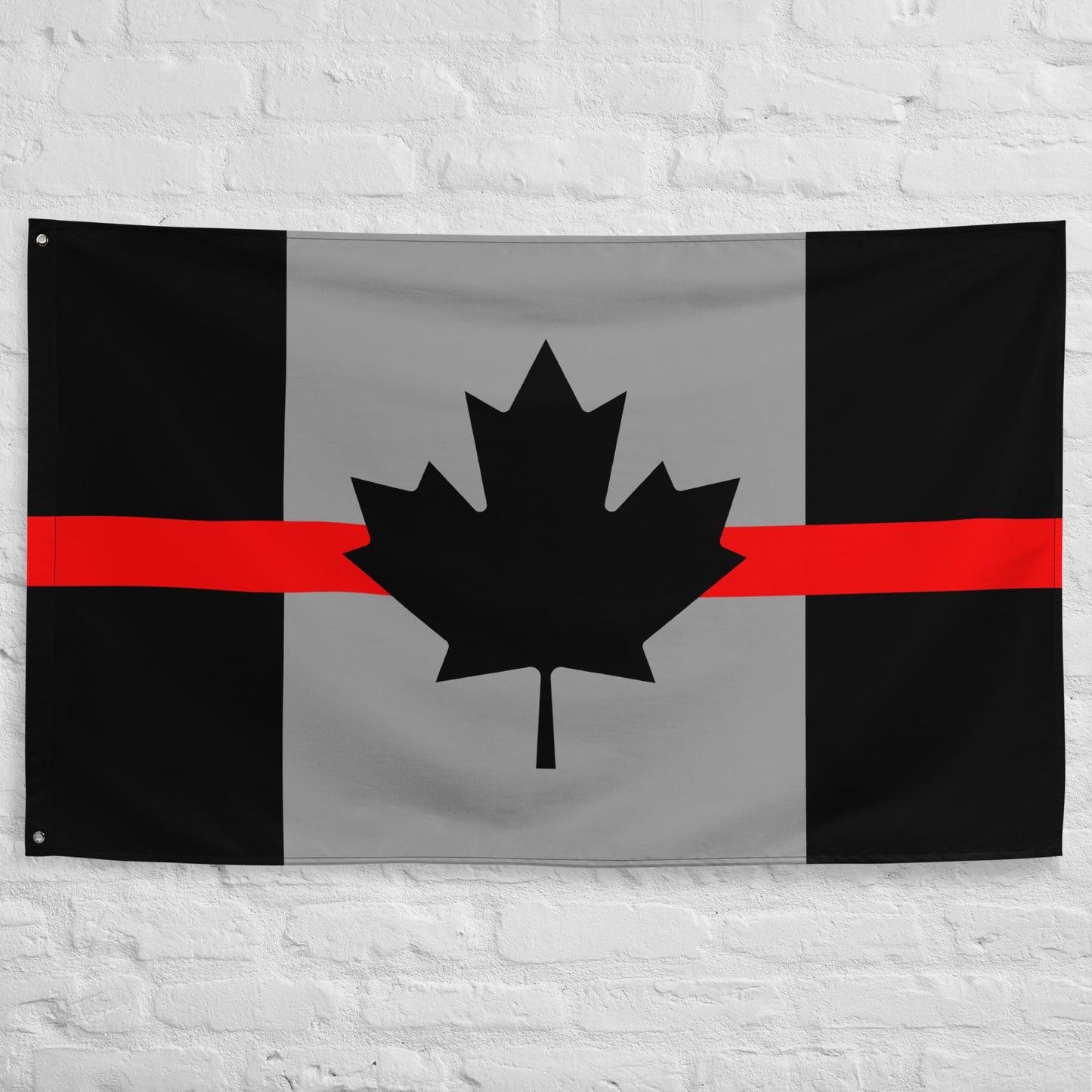 Thin Red Line Canada Firefighter Wall Flag-911 Duty Gear Canada-911 Duty Gear Canada