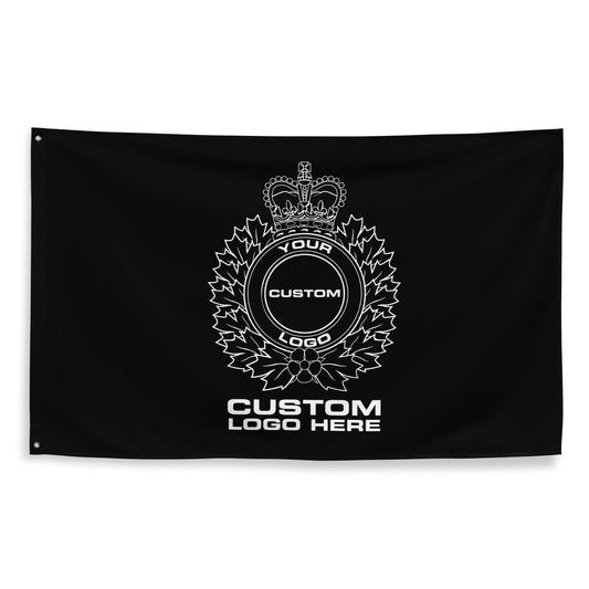 Custom Police, LEO, Sheriff, Corrections Agency Logo Wall Flag-911 Duty Gear Canada-911 Duty Gear Canada