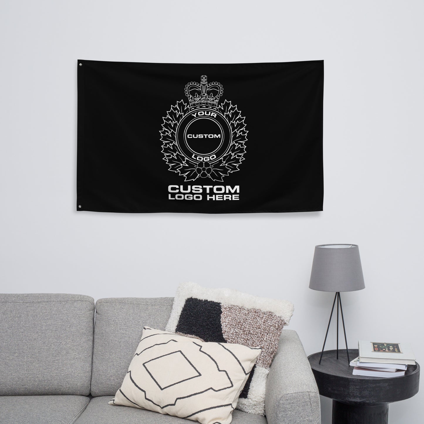 Custom Police, LEO, Sheriff, Corrections Agency Logo Wall Flag-911 Duty Gear Canada-911 Duty Gear Canada