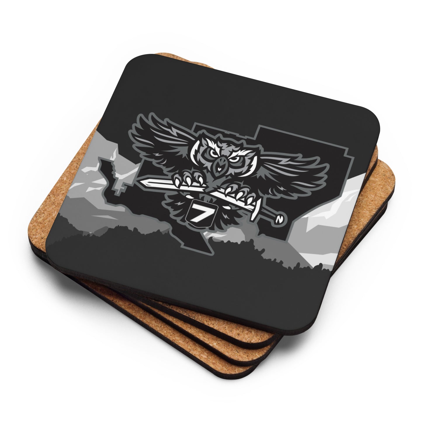 District 7 Logo Cork-back coaster