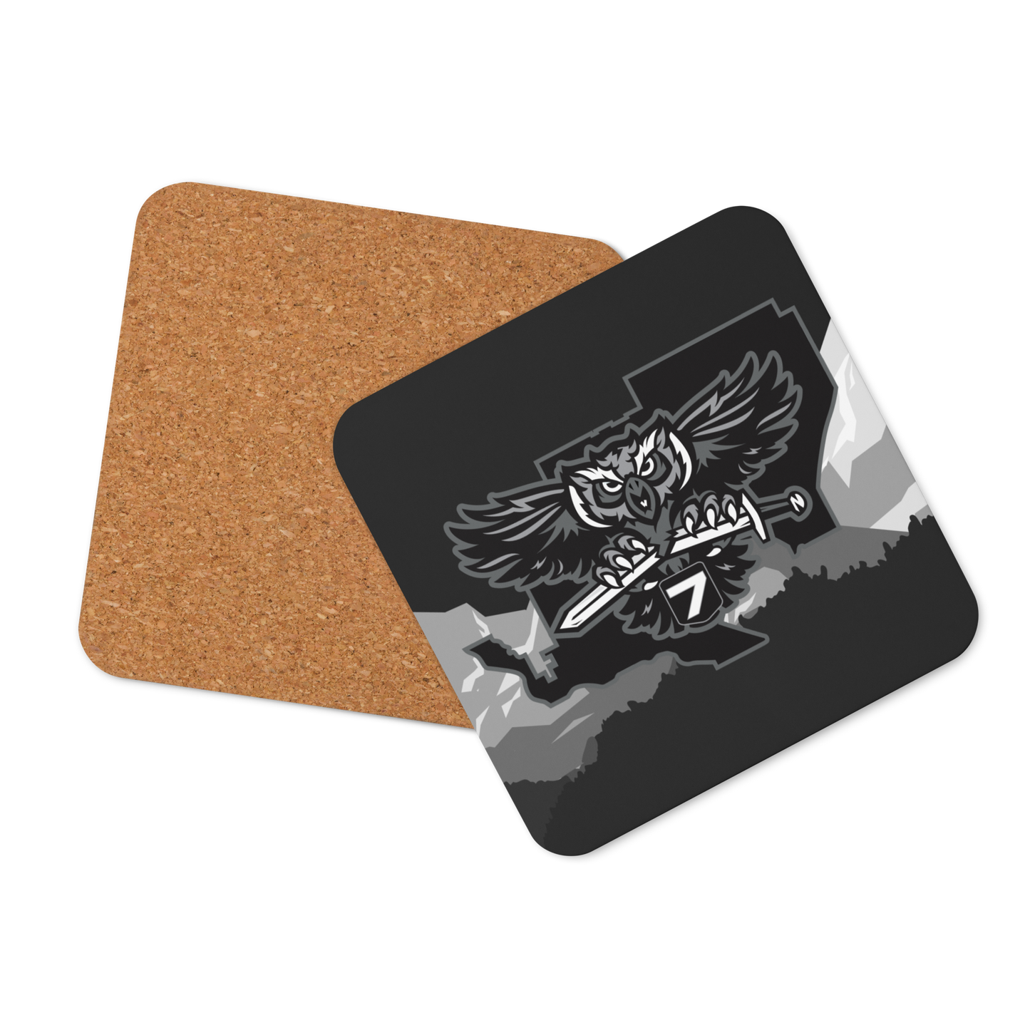 District 7 Logo Cork-back coaster