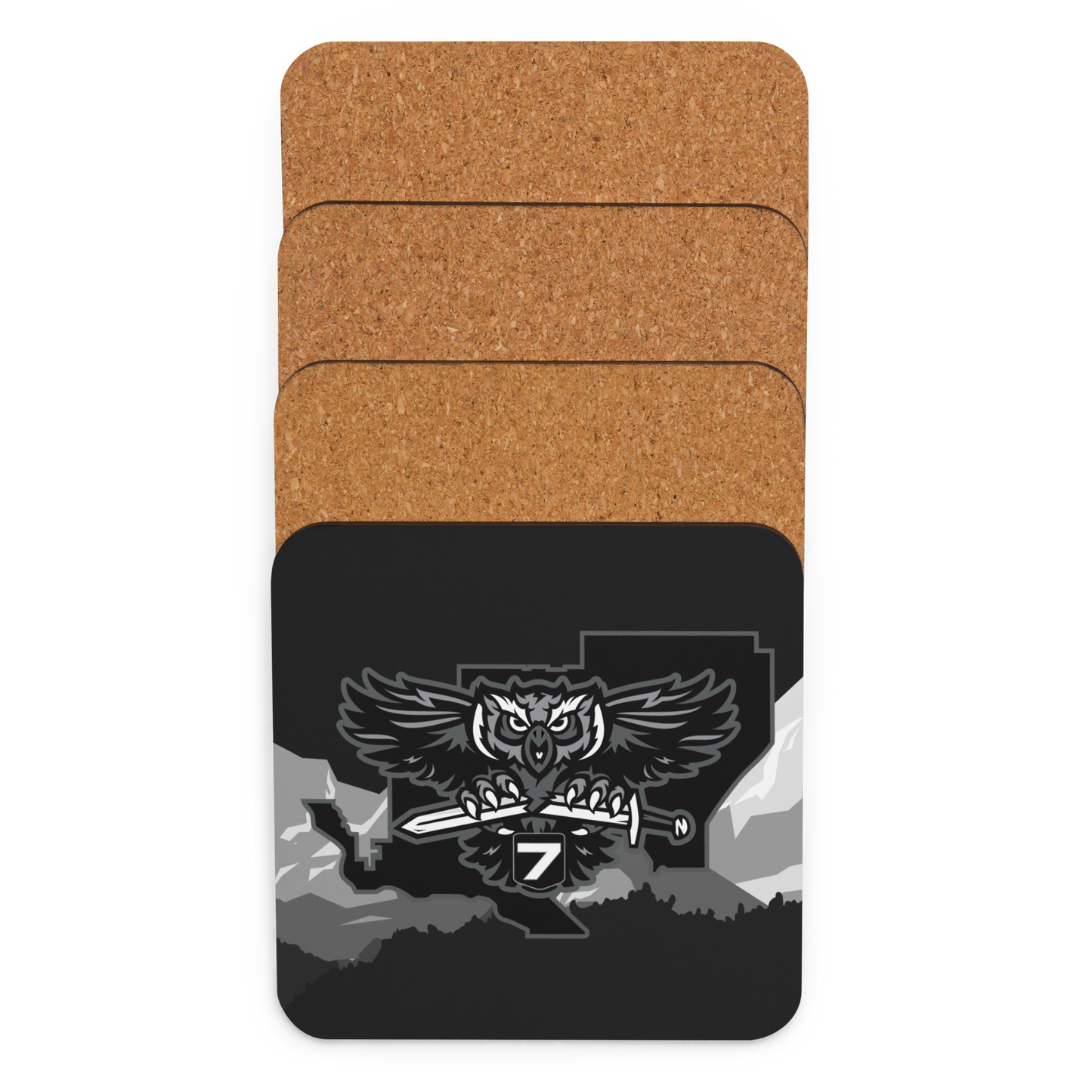 District 7 Logo Cork-back coaster