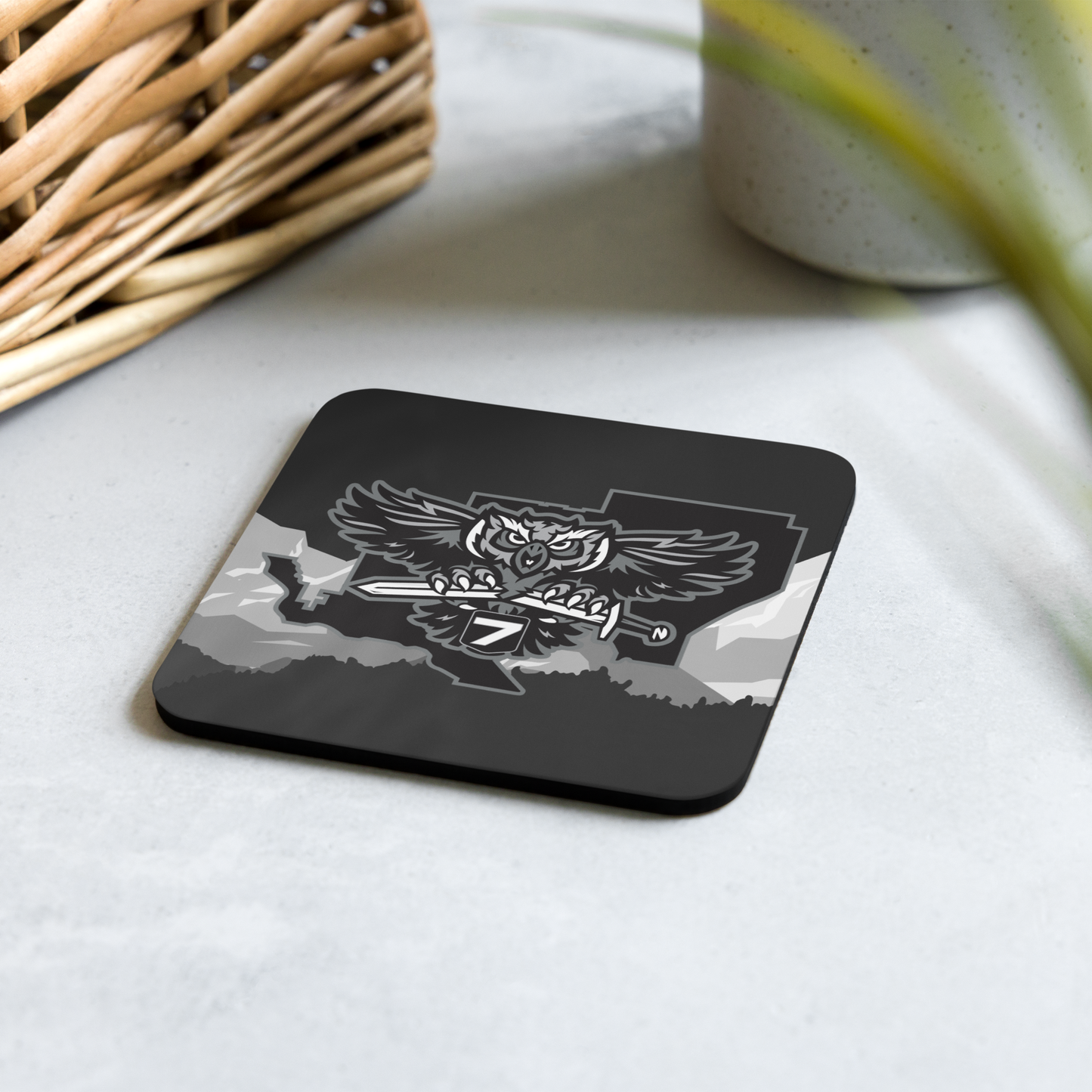 District 7 Logo Cork-back coaster