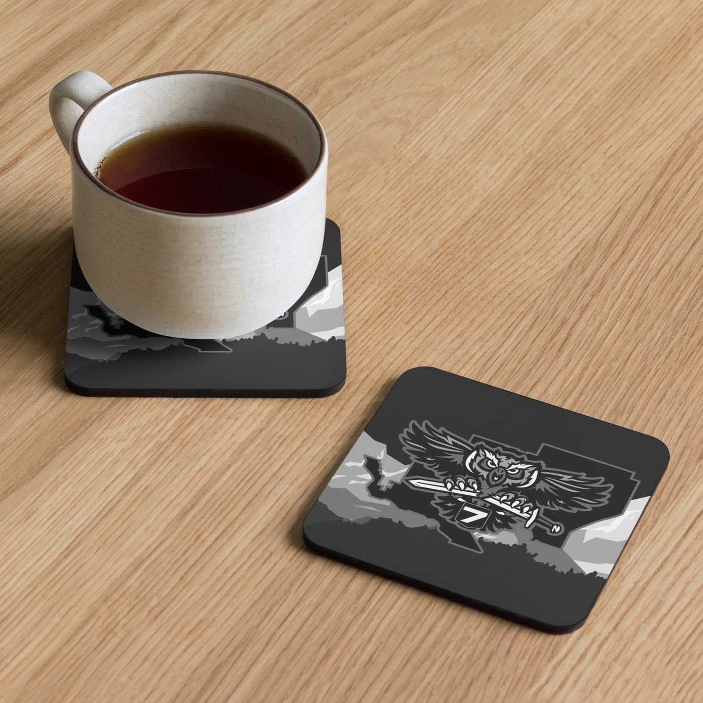 District 7 Logo Cork-back coaster