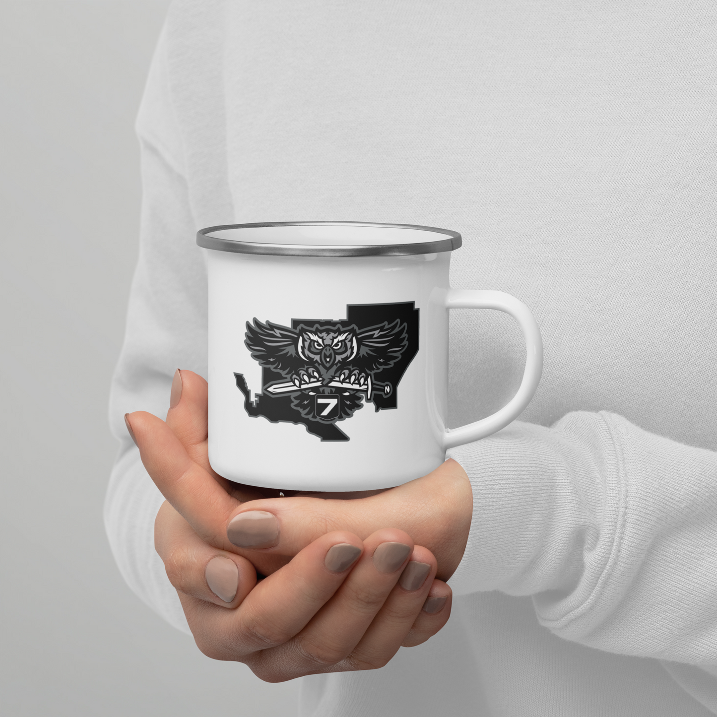 District 7 Enamel Mug