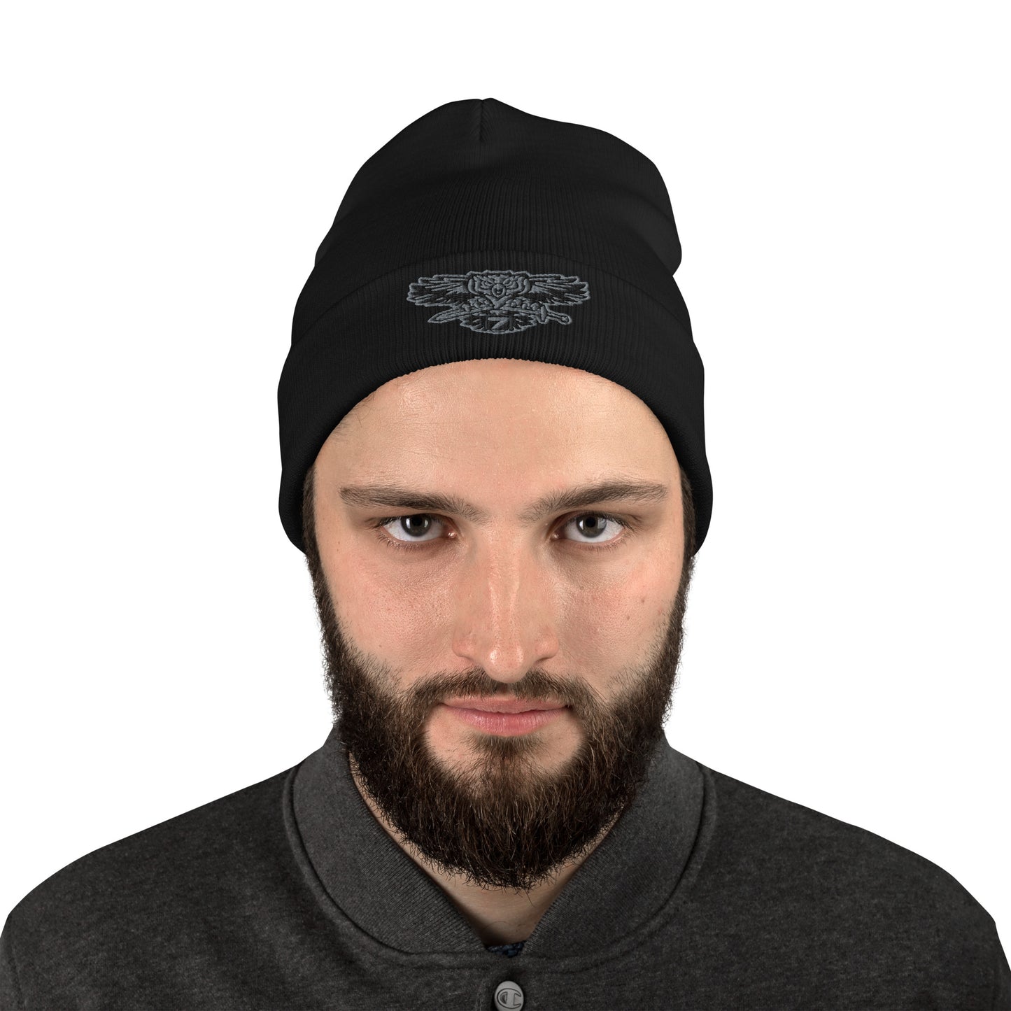 District 7 Embroidered Beanie